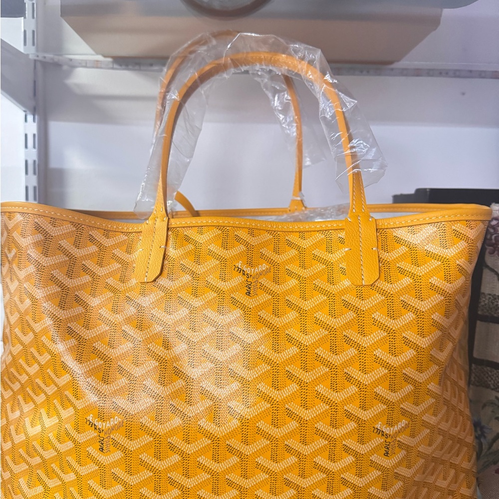 Goyard Yellow Geometric Pattern Tote